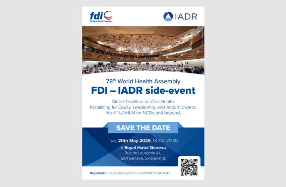 WHA78 FDI IADR side event flyer
